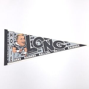 Vintage Oakland Raiders Howie‎ Long Pennant WinCraft 1992 Silver Black Rare